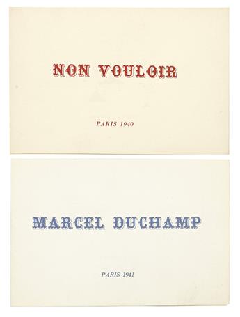 SURREALISM. HUGNET, GEORGES. Marcel Duchamp. (La Moustache sans la Joconde).